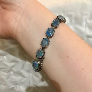 Fire Opal Tennis Bracelet